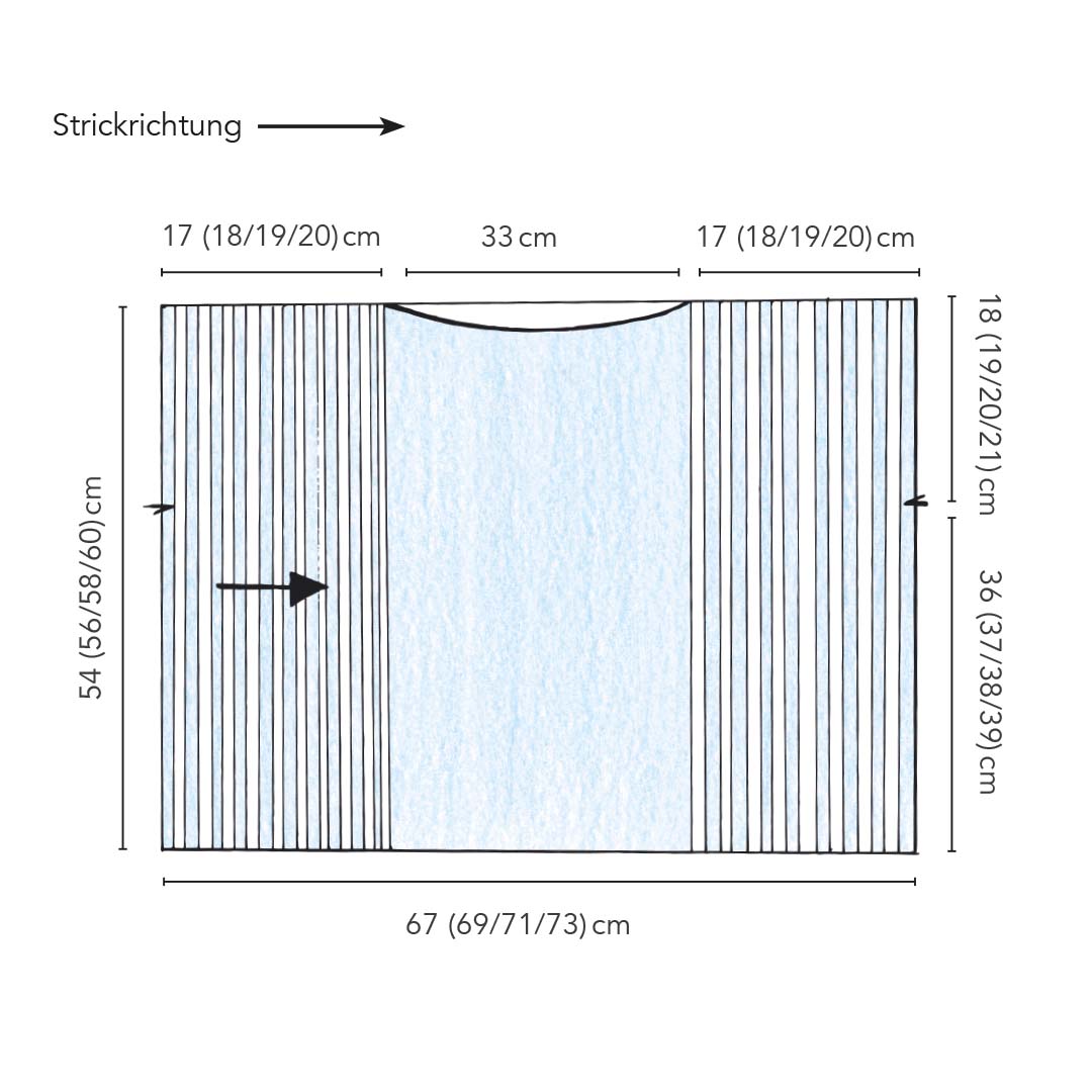 Schritt 1 DIY-Anleitung "Milano Shirt" aus dem Buch "Shirts, Tops und Tücher stricken" von Sandra Welzel