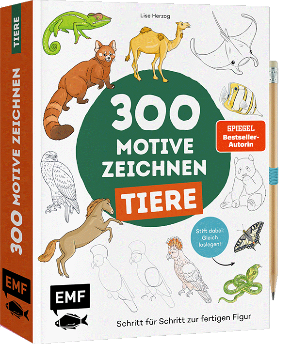 300 Motive zeichnen – Tiere