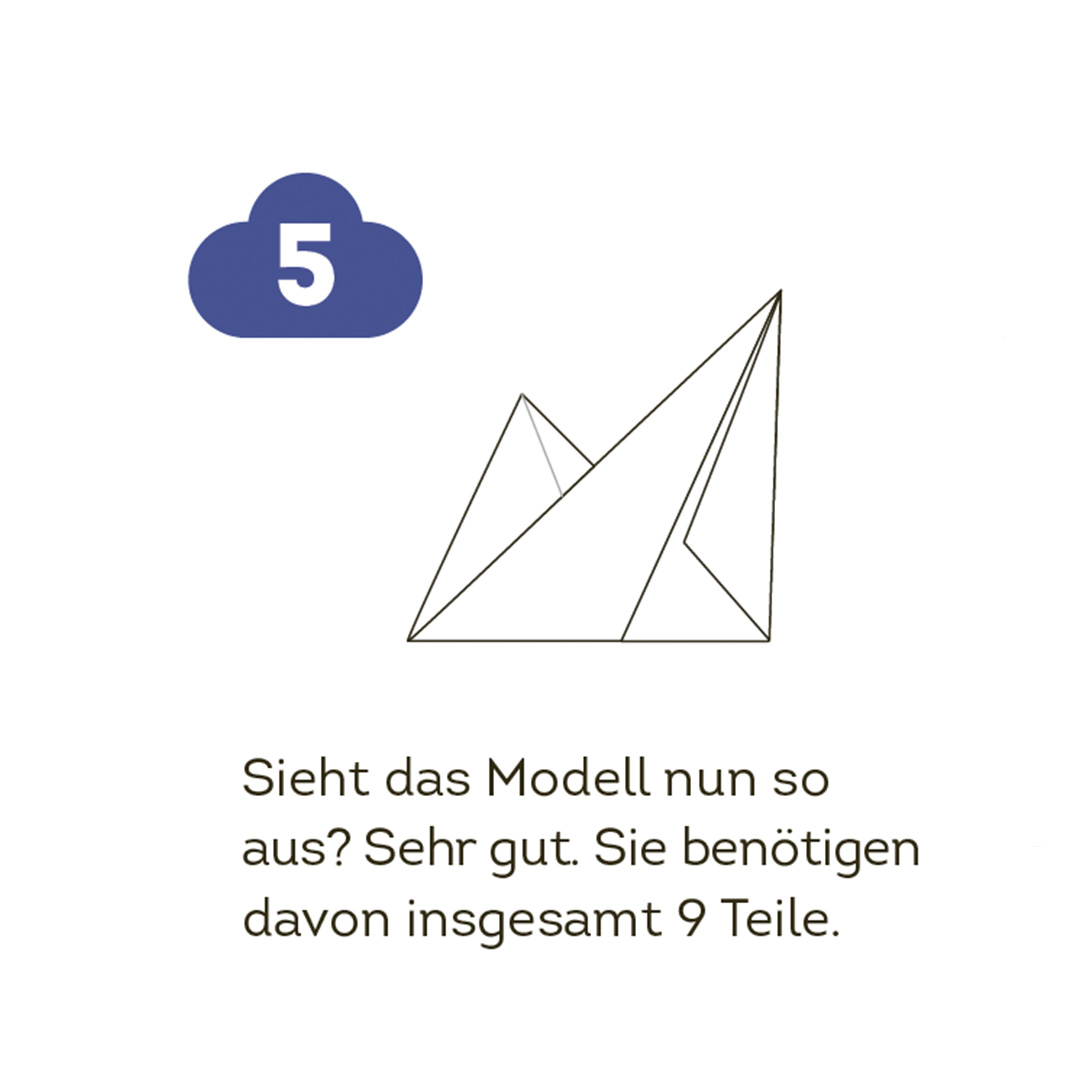 Schritt 5 Anleitung "Origami Sonnenstern" aus dem Buch "333 Origami – Beautiful Sky"
