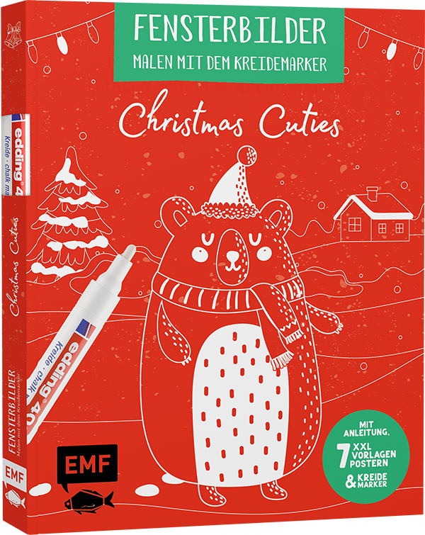 Vorlagenmappe Fensterbilder malen mit dem Kreidemarker – Christmas Cuties