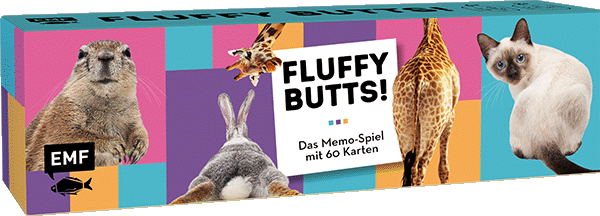 Memo-Spiel: Fluffy Butts – Finde den passenden Po zum Kopf!