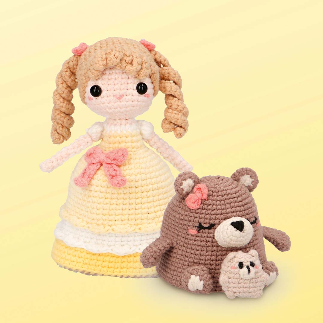 Goldlöckchen und die Bären DIY-Anleitung "Goldlöckchen und die Bären" aus dem Buch "Zauberhafte Wende-Amigurumis häkeln mit @chibiscraft" von Febby Pranajaya