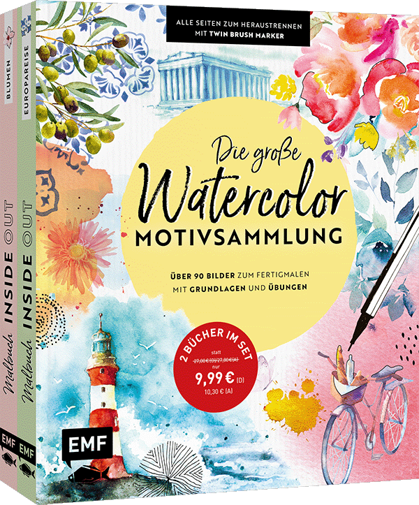 Die große Watercolor-Motivsammlung – über 90 Bilder zum Fertigmalen