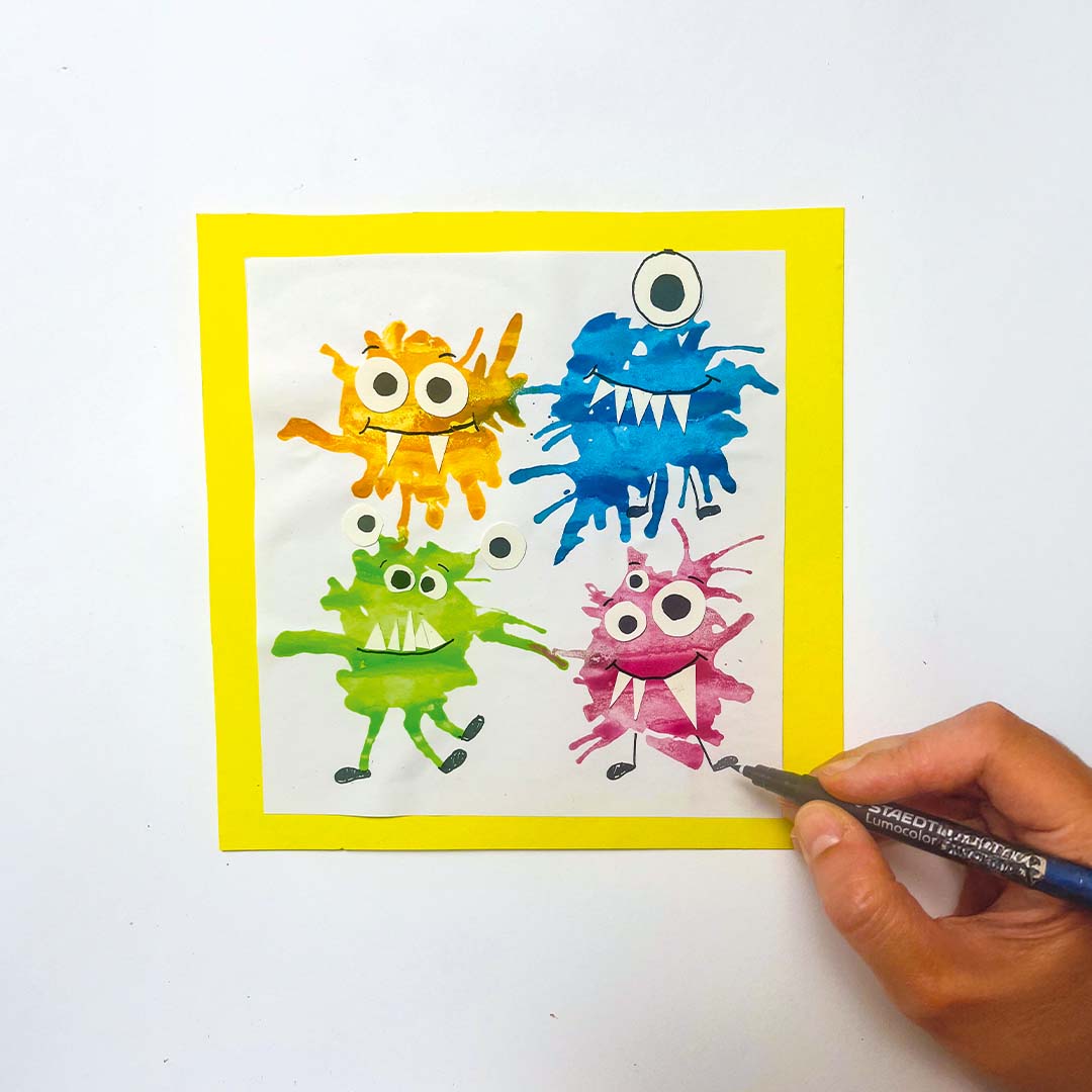 Schritt 3 Anleitung "Lustiges Monster-Puzzle" aus dem Buch "Erstes Basteln" von Stefanie Möller und Janine Krupa