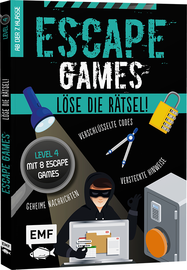 Escape Games Level 4 (türkis) – Löse die Rätsel! – 8 Escape Games ab der 7. Klasse