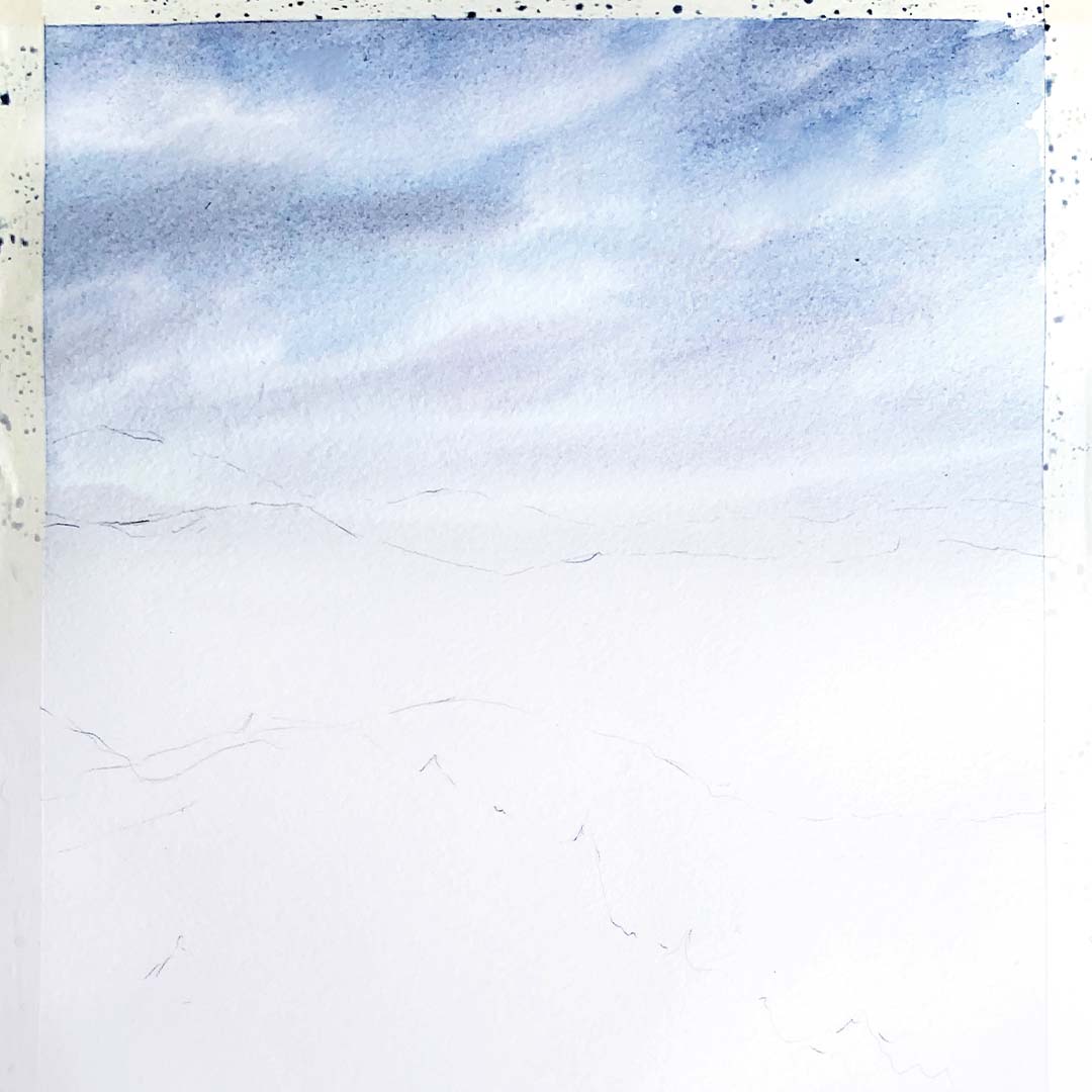 Schritt 2 Anleitung "Berge im Nebel" aus dem Buch "Die Kunst der Aquarellmalerei – das Grundlagenwerk" von Rabiyat Alieva