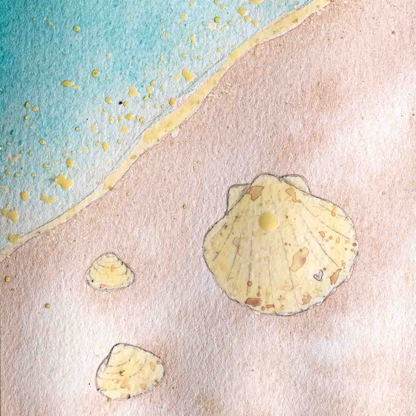 Schritt 3 DIY-Anleitung "Strand der Muscheln" aus dem Buch "Salty Watercolor – Sommer, Sonne, Meer" von Manuela Gaß