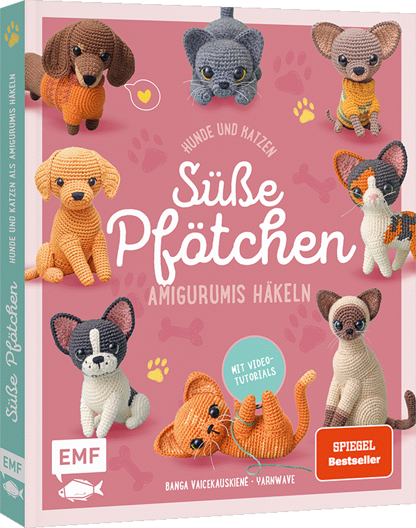 Süße Pfötchen – Hunde und Katzen als Amigurumis häkeln