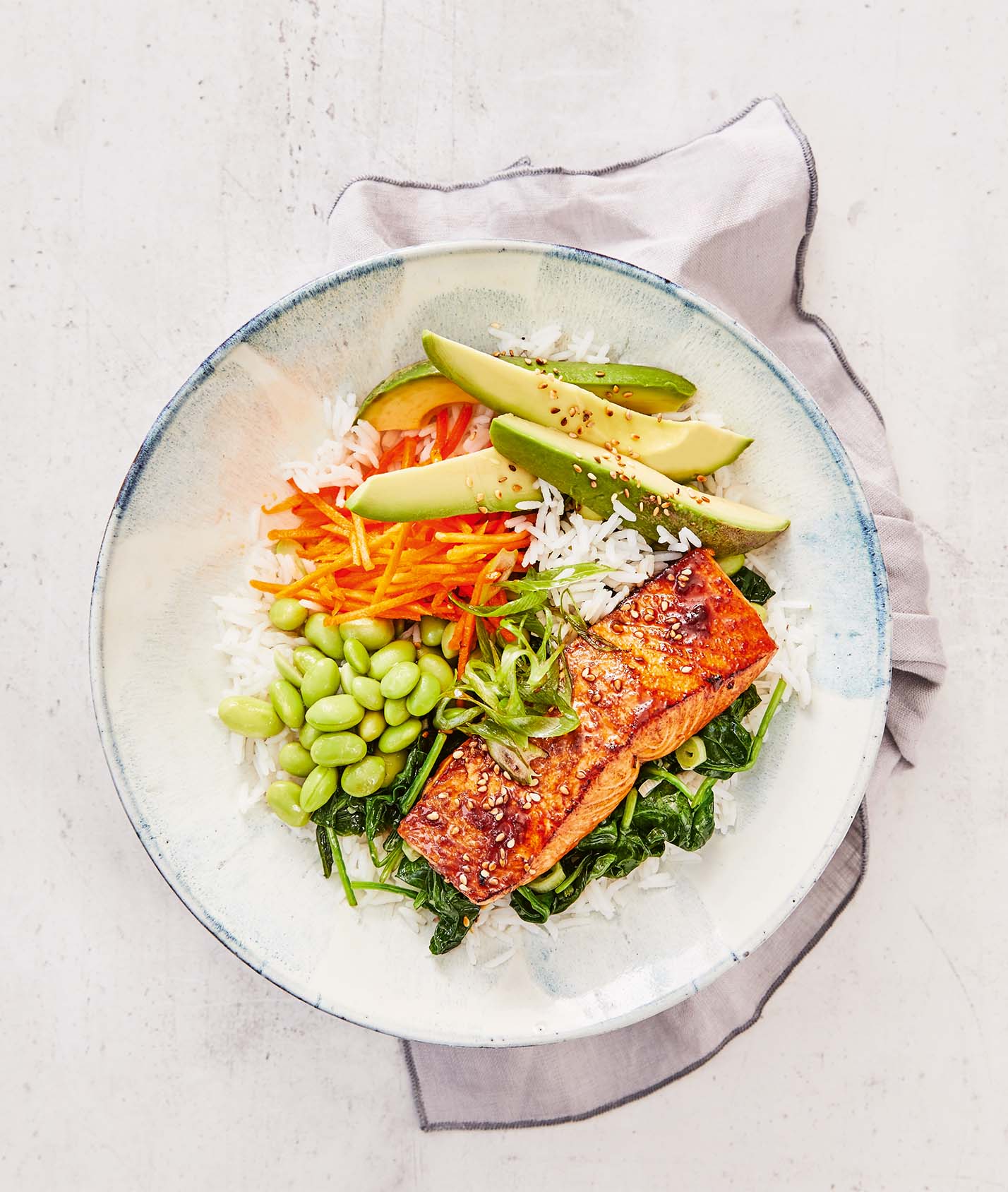 Teriyaki-Lachs-Bowl