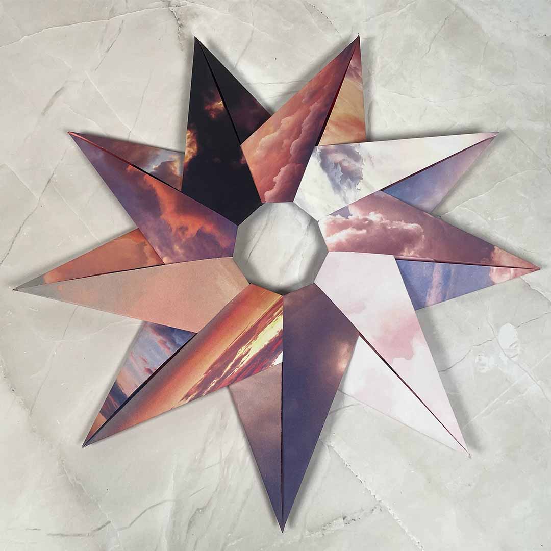 Origami Sonnenstern DIY-Anleitung "Origami Sonnenstern" aus dem Buch "333 Origami – Beautiful Sky"