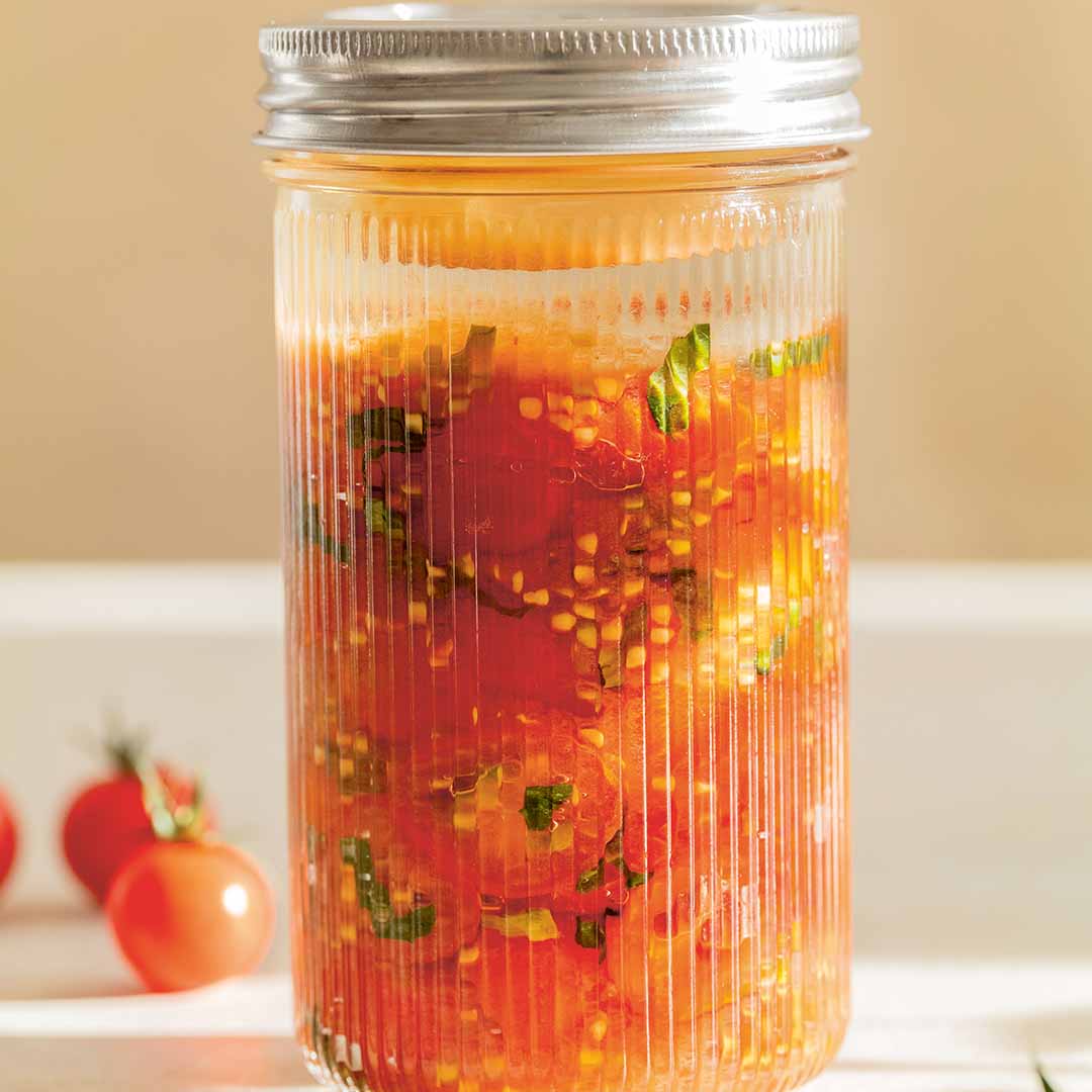 Rezeptbild "Basisferment: Tomate" aus dem Buch "Fermentieren – Twist your Taste!" von Nadine Schünemann, auch bekannt als @lieblingsglas