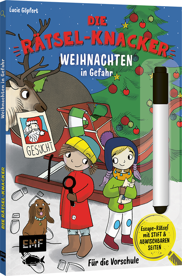 Die Rätsel-Knacker – Weihnachten in Gefahr (Buch mit abwischbarem Stift)