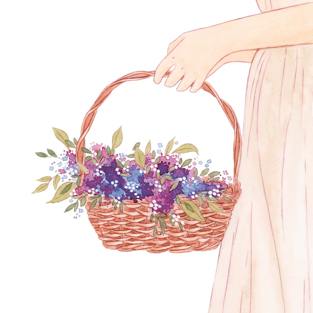 Schritt 6 Anleitung "der Blumenkorb" aus dem Buch "Watercolor Cottagecore" von Maria Friesen