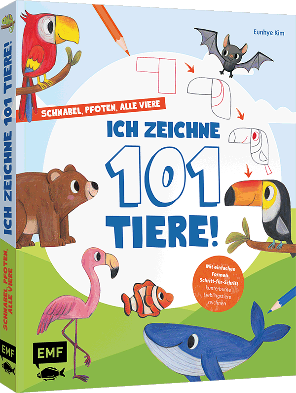Schnabel, Pfoten, alle viere – ich zeichne 101 Tiere!