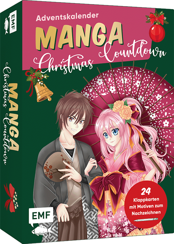 Adventskalender-Kartenset: Manga Christmas Countdown