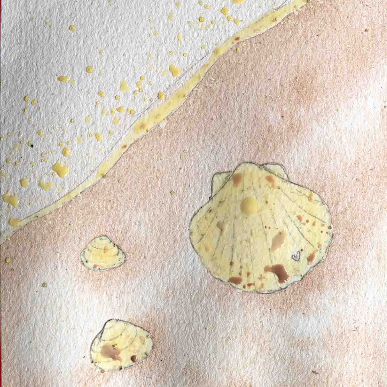 Schritt 2 DIY-Anleitung "Strand der Muscheln" aus dem Buch "Salty Watercolor – Sommer, Sonne, Meer" von Manuela Gaß