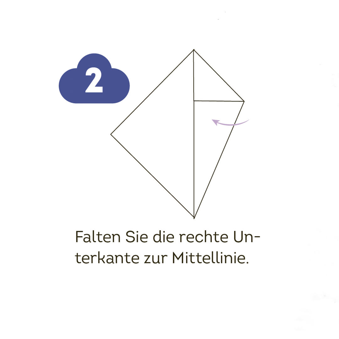 Schritt 2 Anleitung "Origami Sonnenstern" aus dem Buch "333 Origami – Beautiful Sky"