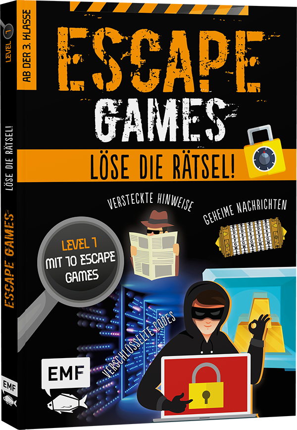 Escape Games Level 1 (orange) – Löse die Rätsel! – 10 Escape Games ab der 3. Klasse