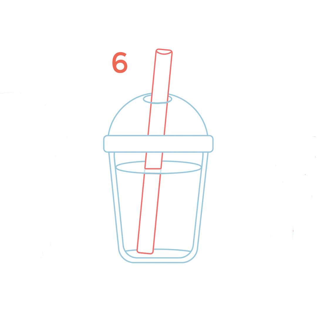 Schritt 6 Anleitung "Bubble Tea malen" aus dem Buch "Die Kawaii-Zeichenschule – Super süß zeichnen" von Leon Römer