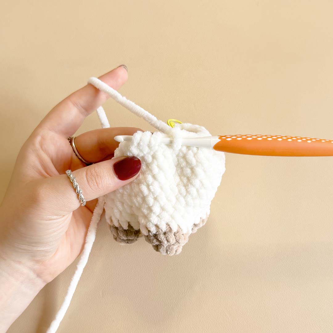 Schritt 1 Anleitung "Lovely Alpaka häkeln" aus dem Buch "Cozy Crochet – Lovely Friends: Tierisch süße Amigurumis häkeln mit @crochetbyjanina" von Janina Grieß