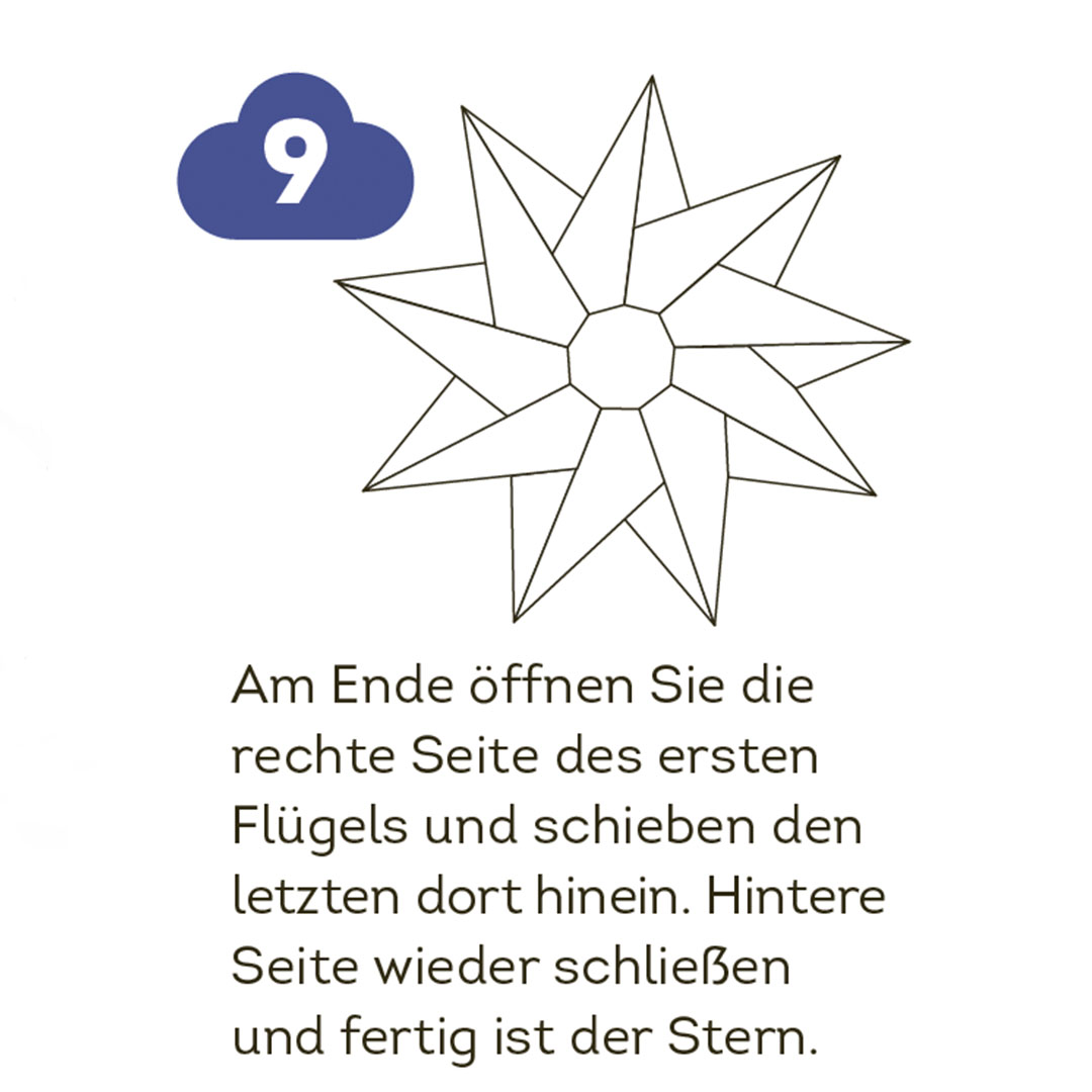 Schritt 9 Anleitung "Origami Sonnenstern" aus dem Buch "333 Origami – Beautiful Sky"