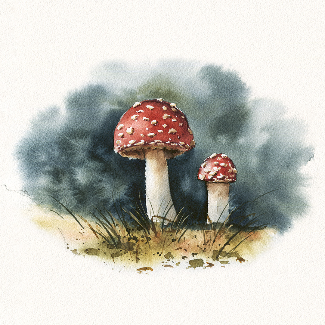 Watercolor "Fliegenpilz"