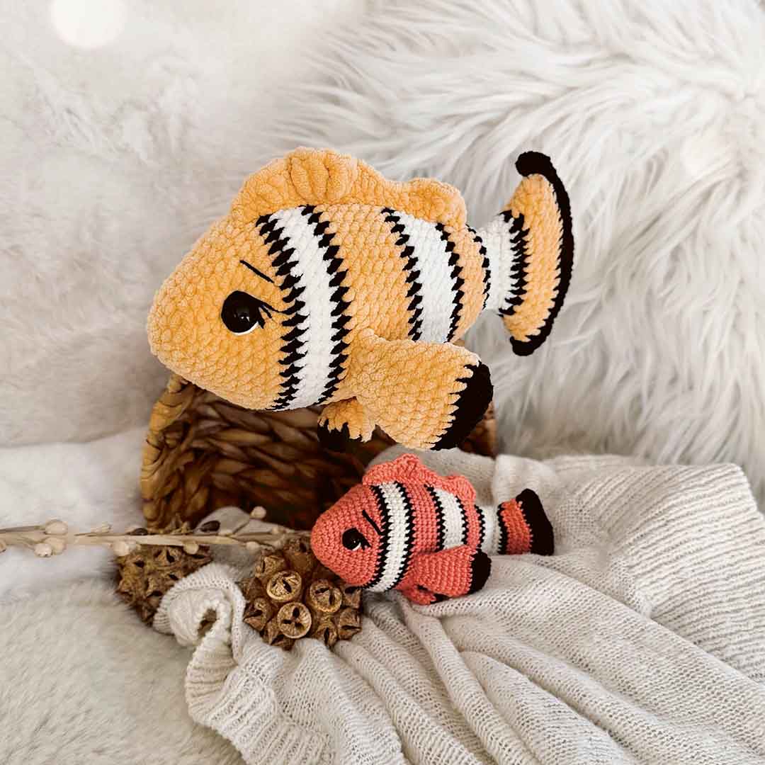 Clownfisch Nino DIY-Anleitung "Clownfisch Nino" aus dem Buch "Amigurumis cute & plushy" von Annemarie Sichermann