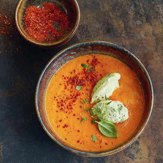 Tomatensuppe mit Paprika