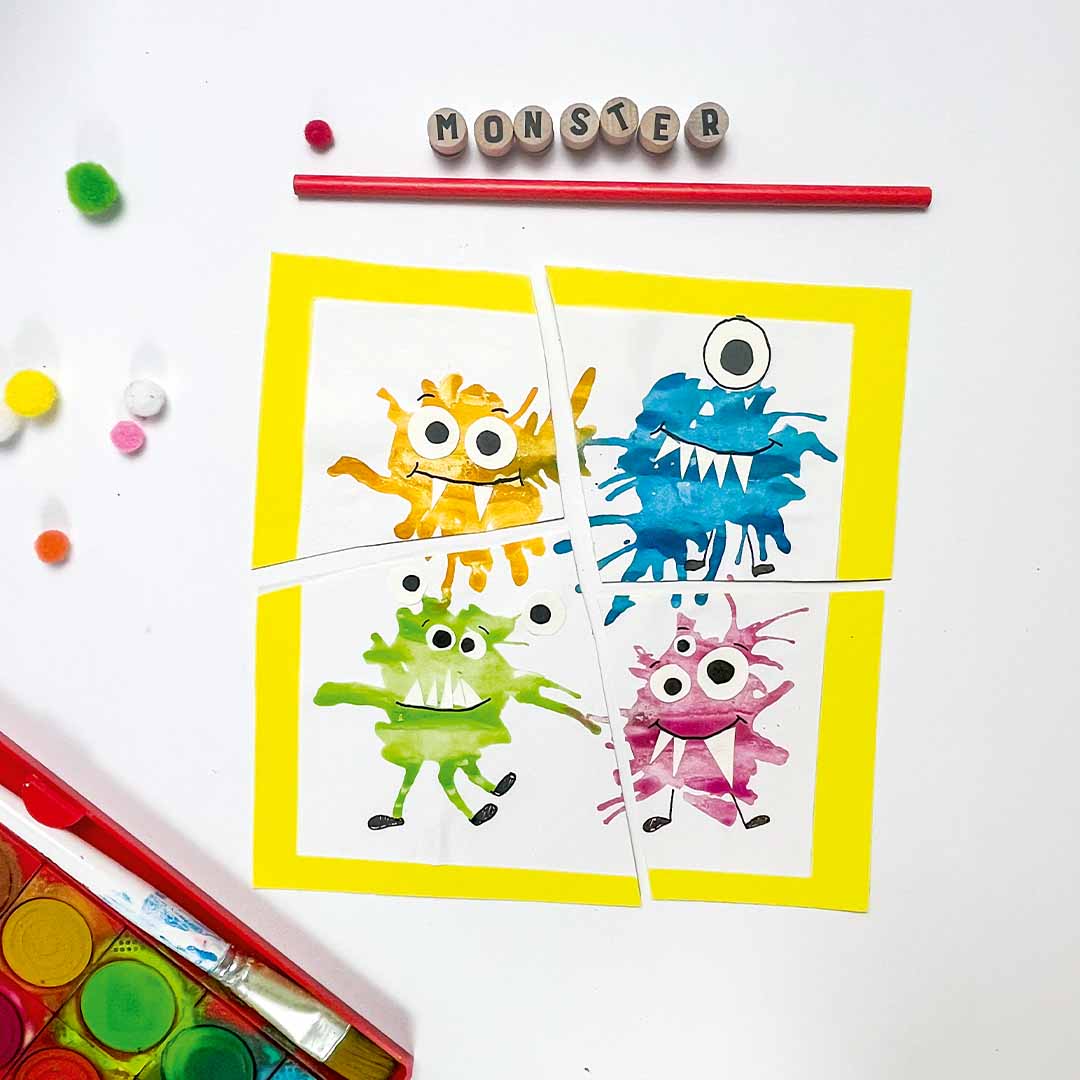 Lustiges Monster-Puzzle Lustiges Monster-Puzzle