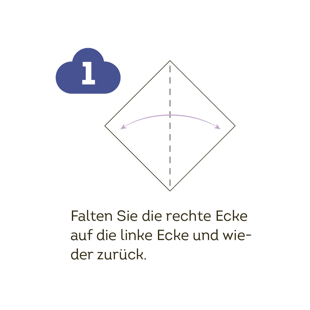 Schritt 1 Anleitung "Origami Sonnenstern" aus dem Buch "333 Origami – Beautiful Sky"