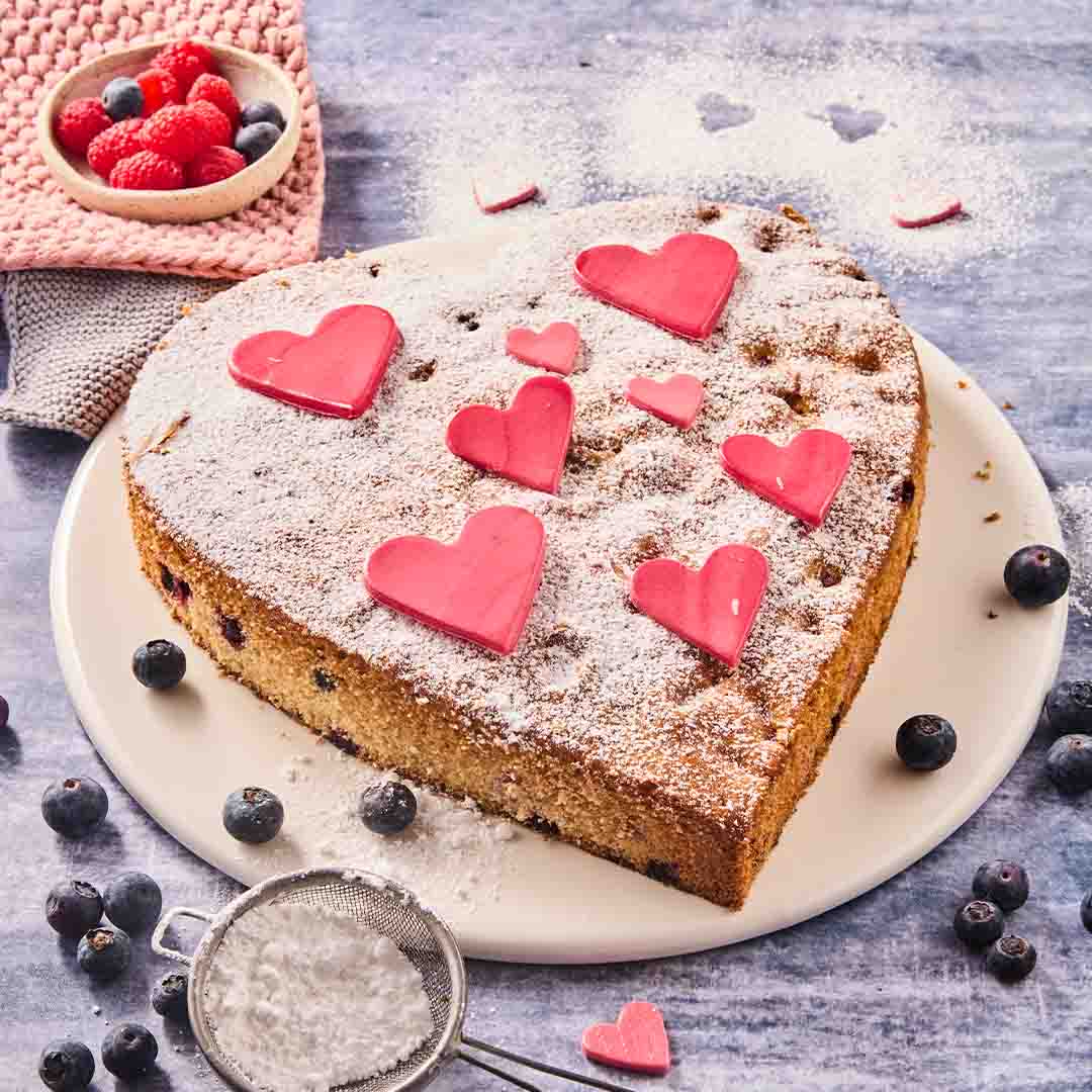 Rezeptbild "Beerencake in Herzform" aus dem Buch "Back's einfach" von Marcel Seeger