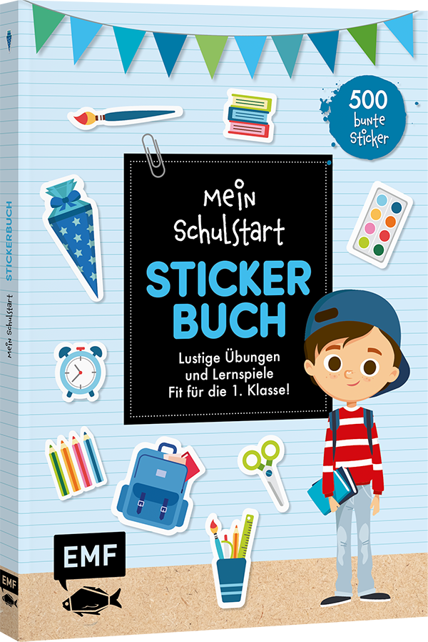Mein Schulstart Stickerbuch (blau)