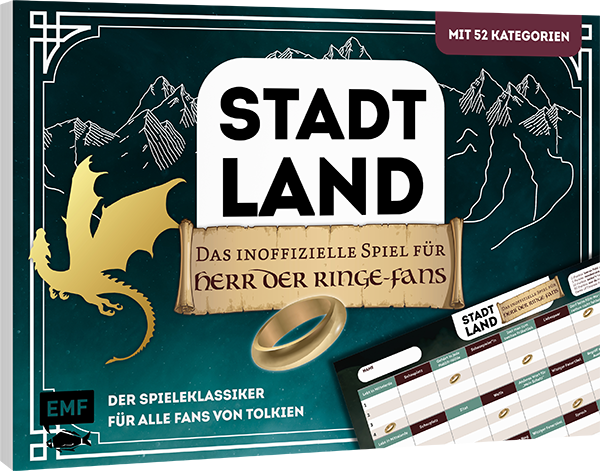 Stadt, Land, das inoffizielle Spiel für Herr der Ringe-Fans – Der Spieleklassiker für alle Fans von Tolkien