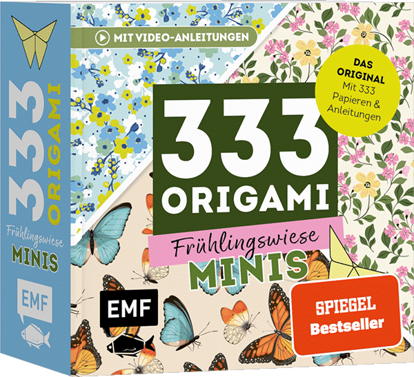 333 Origami Minis – Frühlingswiese – Dein dekorativer Wendeblock zum kreativen Falten & Notieren 