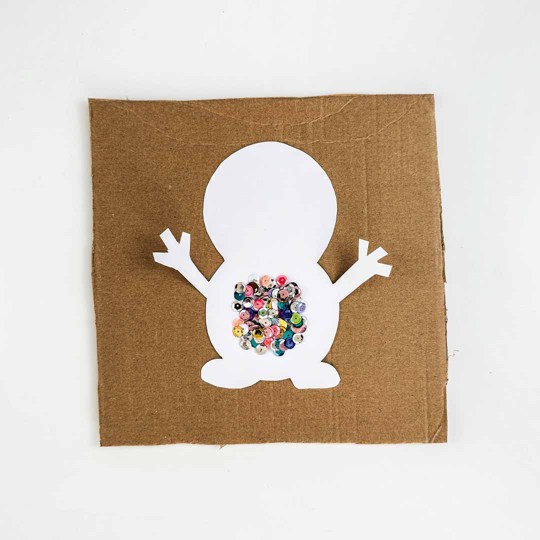 Schritt 4 Anleitung "Schüttel-Schneemann" aus dem Buch "Mein NEON-Bastelbuch" von Katharina Weidinger alias @mavalina.de