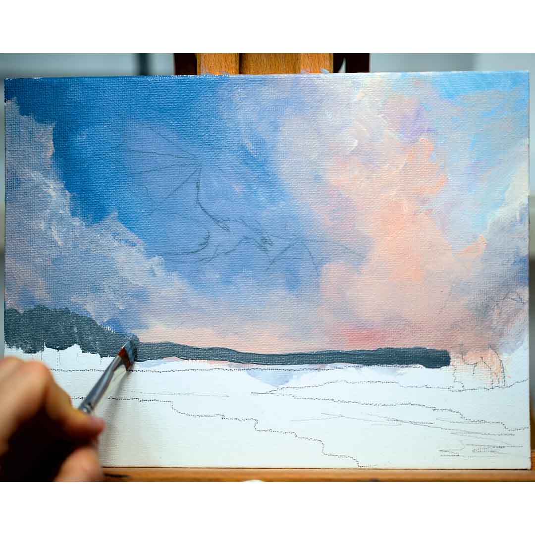 Schritt 3 Anleitung "Fliegender Drache" aus dem Buch "Die Kunst der Acrylmalerei" von Raffaela Lerch