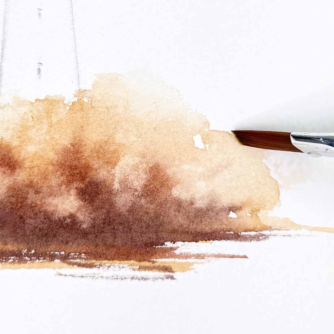 Schritt 4 Anleitung "Watercolor Leuchtturm" aus dem Buch "Watercolor Wow" von Anna Malek, auch bekannt als @milouna_art