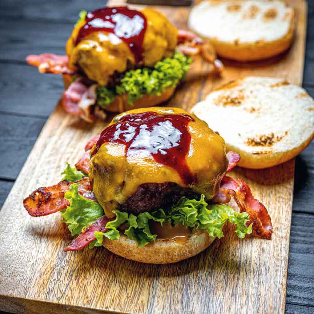 Peanut Cherry Bacon Burger