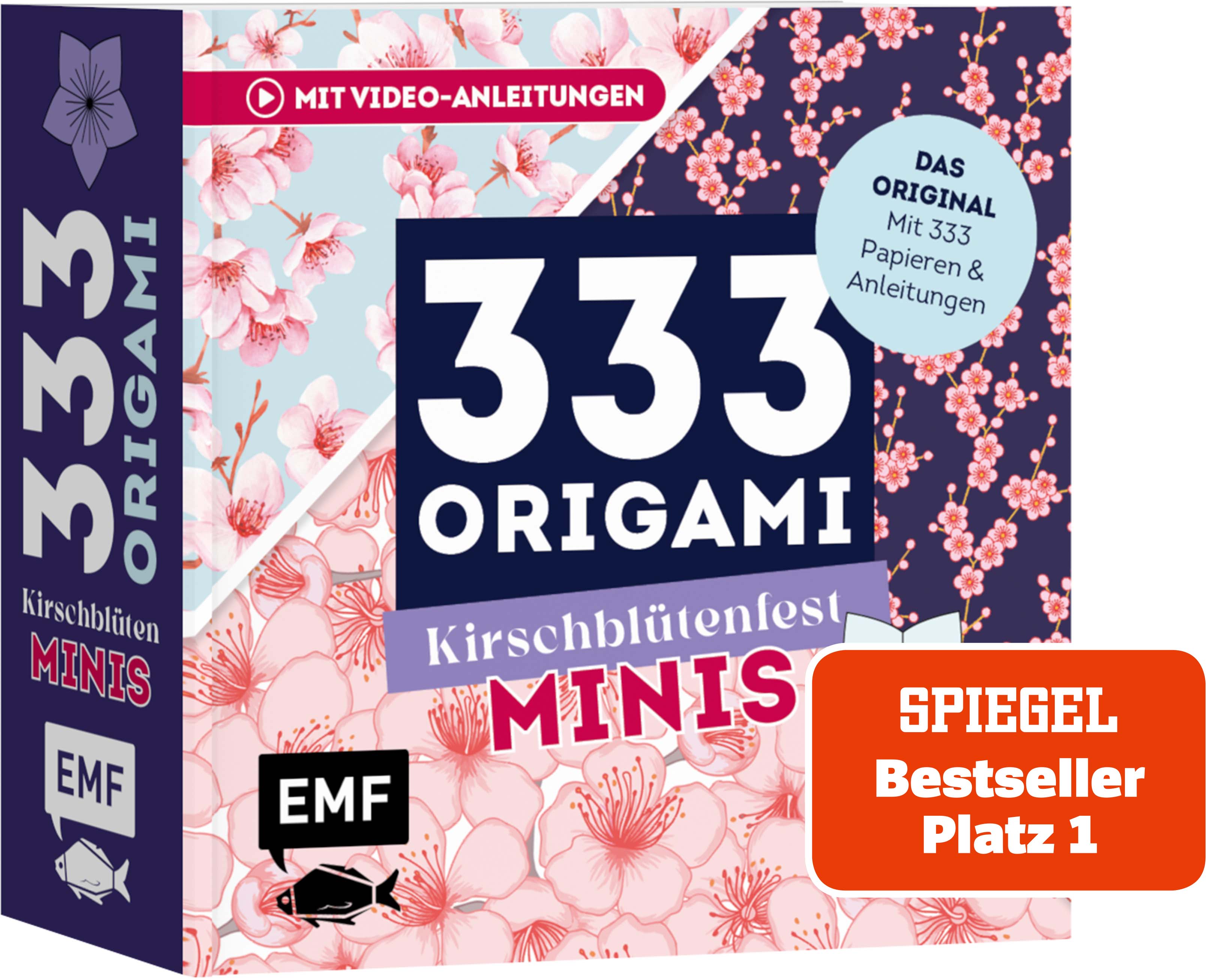 333 Origami Minis – Kirschblütenfest – Dein dekorativer Wendeblock zum kreativen Falten & Notieren 