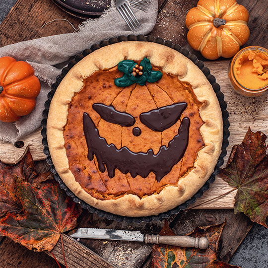 Jack O' Lantern Pumpkin Pie