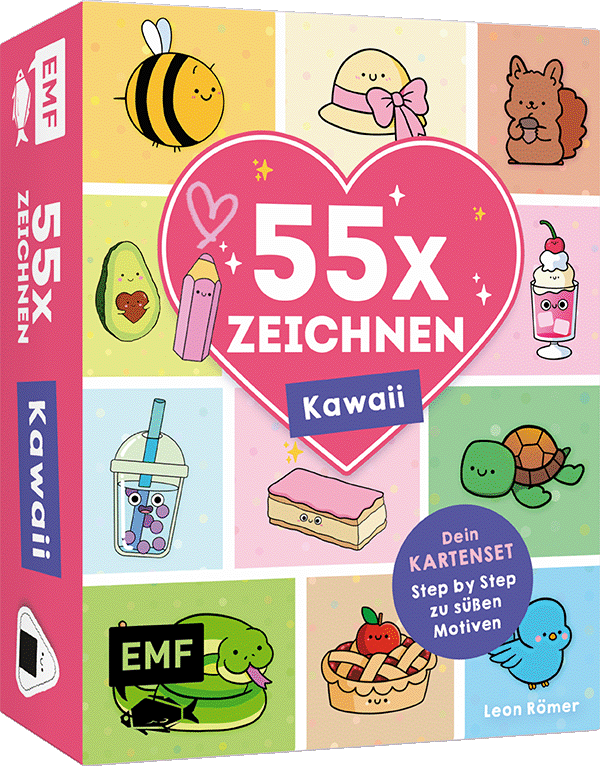 55 x Zeichnen – Kawaii: Dein Kartenset