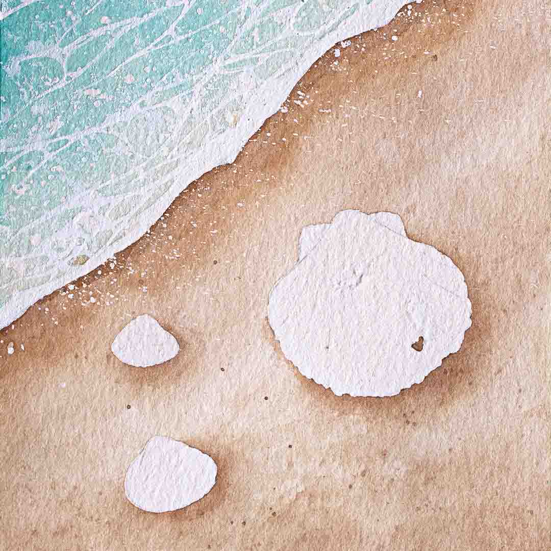 Schritt 5 DIY-Anleitung "Strand der Muscheln" aus dem Buch "Salty Watercolor – Sommer, Sonne, Meer" von Manuela Gaß