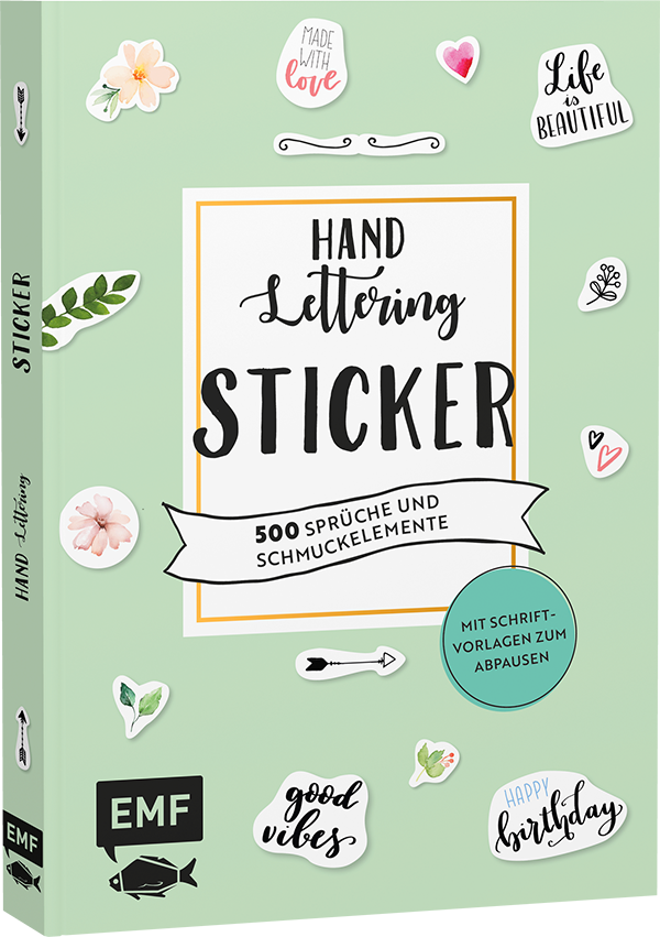 Handlettering-Sticker – 200 Sprüche und Schmuckelemente