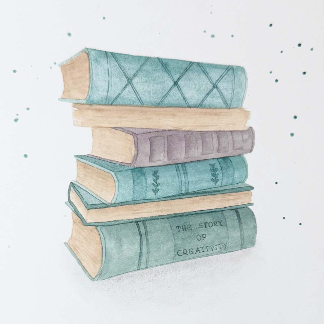 Schritt 6 Anleitung "Booklover" aus dem Buch "Easy Watercolor" von Sandra Reiner