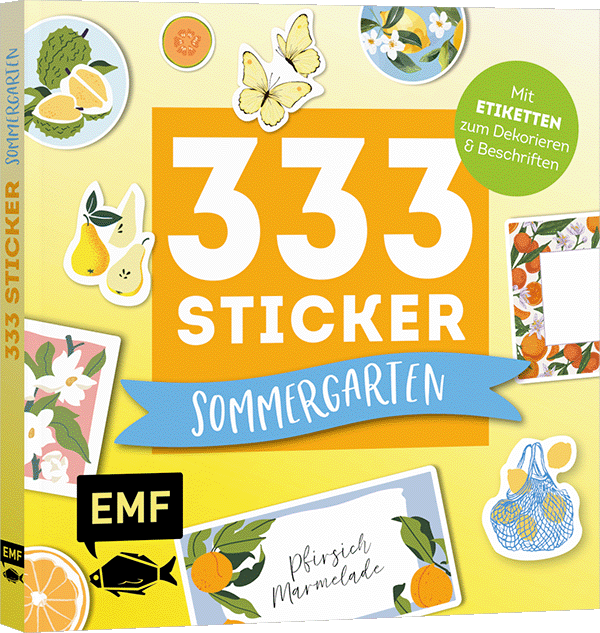 333 Sticker – Sommergarten: Küchen-Etiketten und Aufkleber mit beschreibbarer Oberfläche