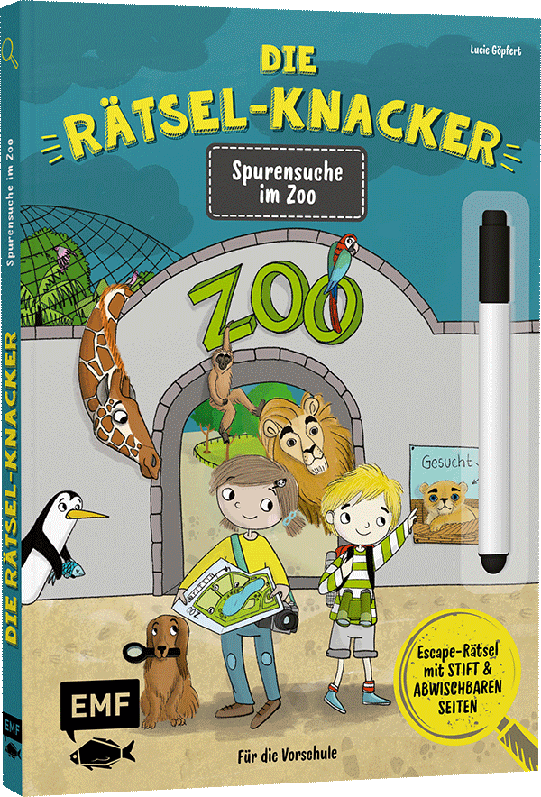 Die Rätsel-Knacker – Spurensuche im Zoo (Buch mit abwischbarem Stift)