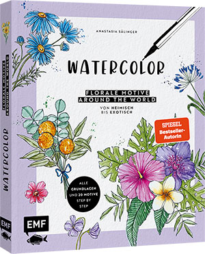 Buchcover-Watercolor-florale-motive-around-the-world