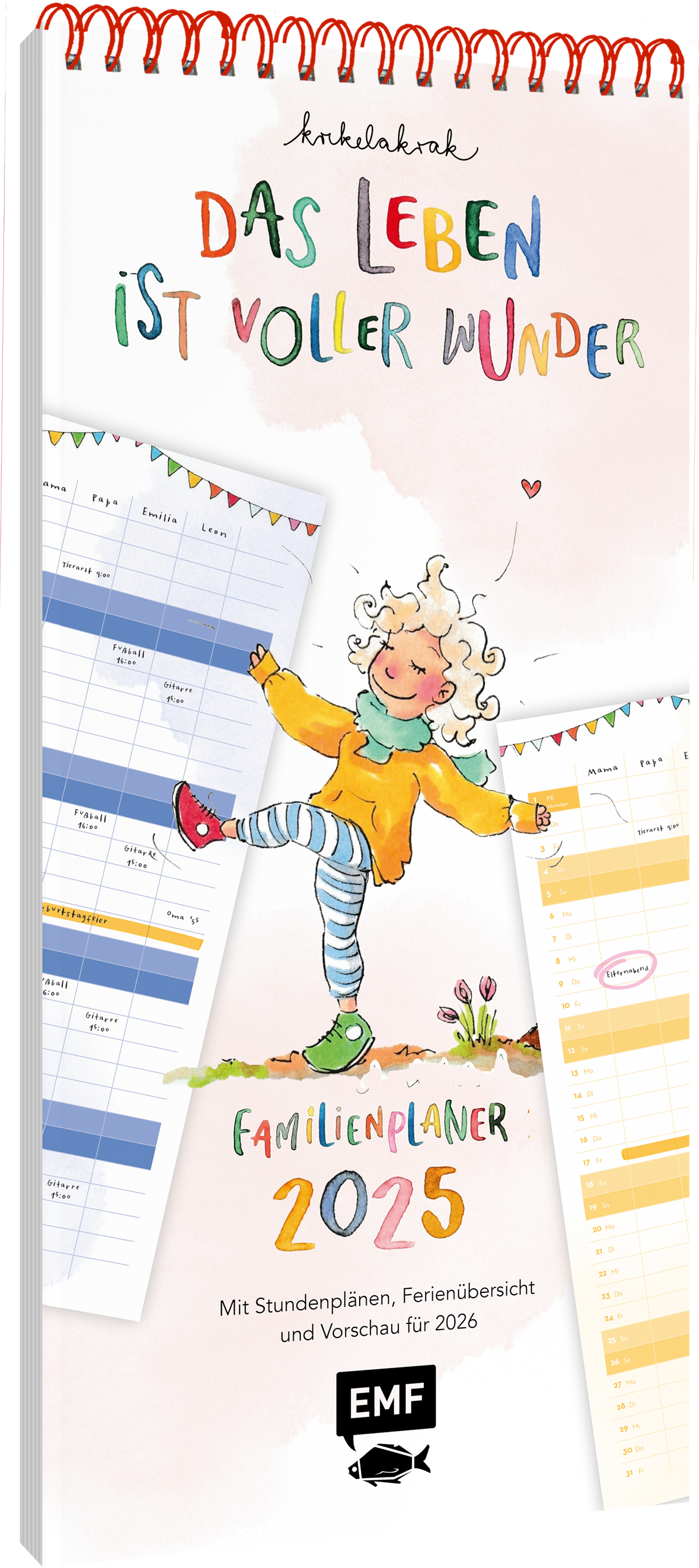 Familienplaner 2025: Das Leben ist voller Wunder | Familienkalender mit 5 Spalten