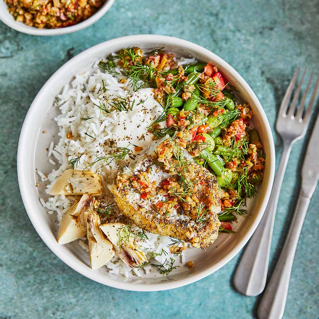 Zatar-Fisch-Bowl