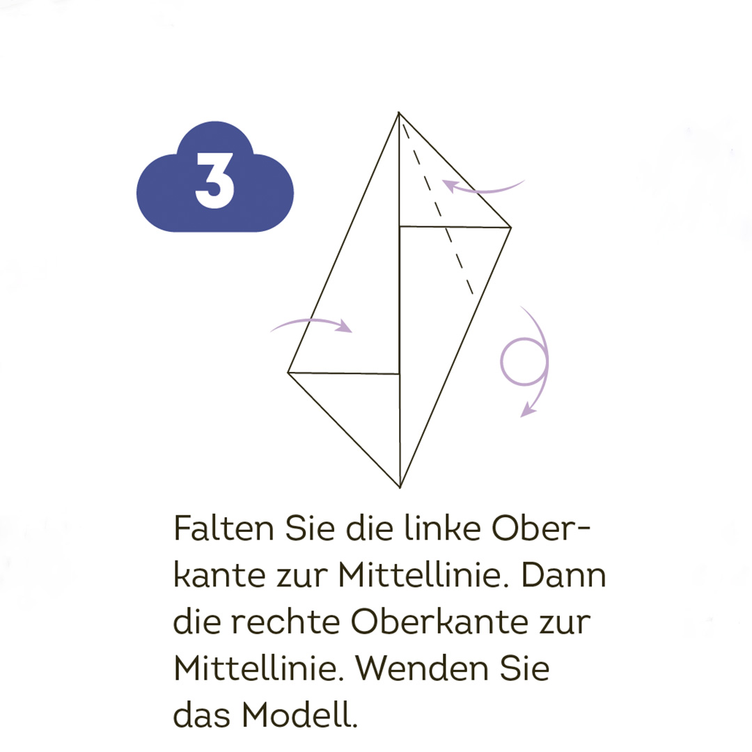 Schritt 3 Anleitung "Origami Sonnenstern" aus dem Buch "333 Origami – Beautiful Sky"